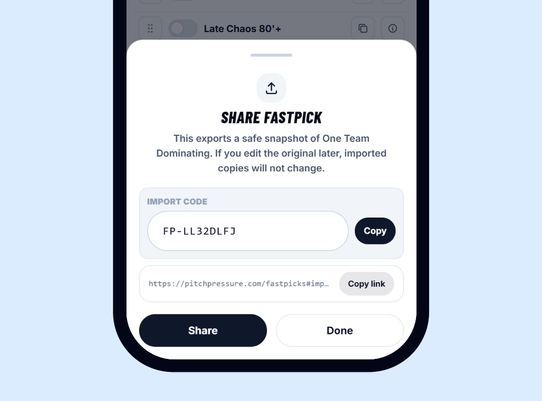 Share FastPicks in PitchPressure